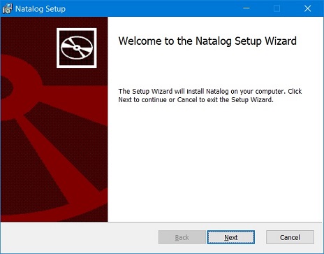 Picture of Natalog Setup Wizard